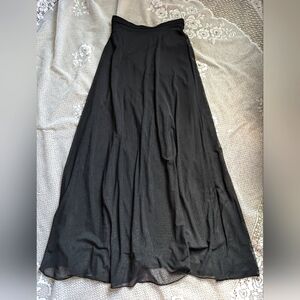90s Sheer Overlay Maxi Skirt S Minimalist Evening Formal